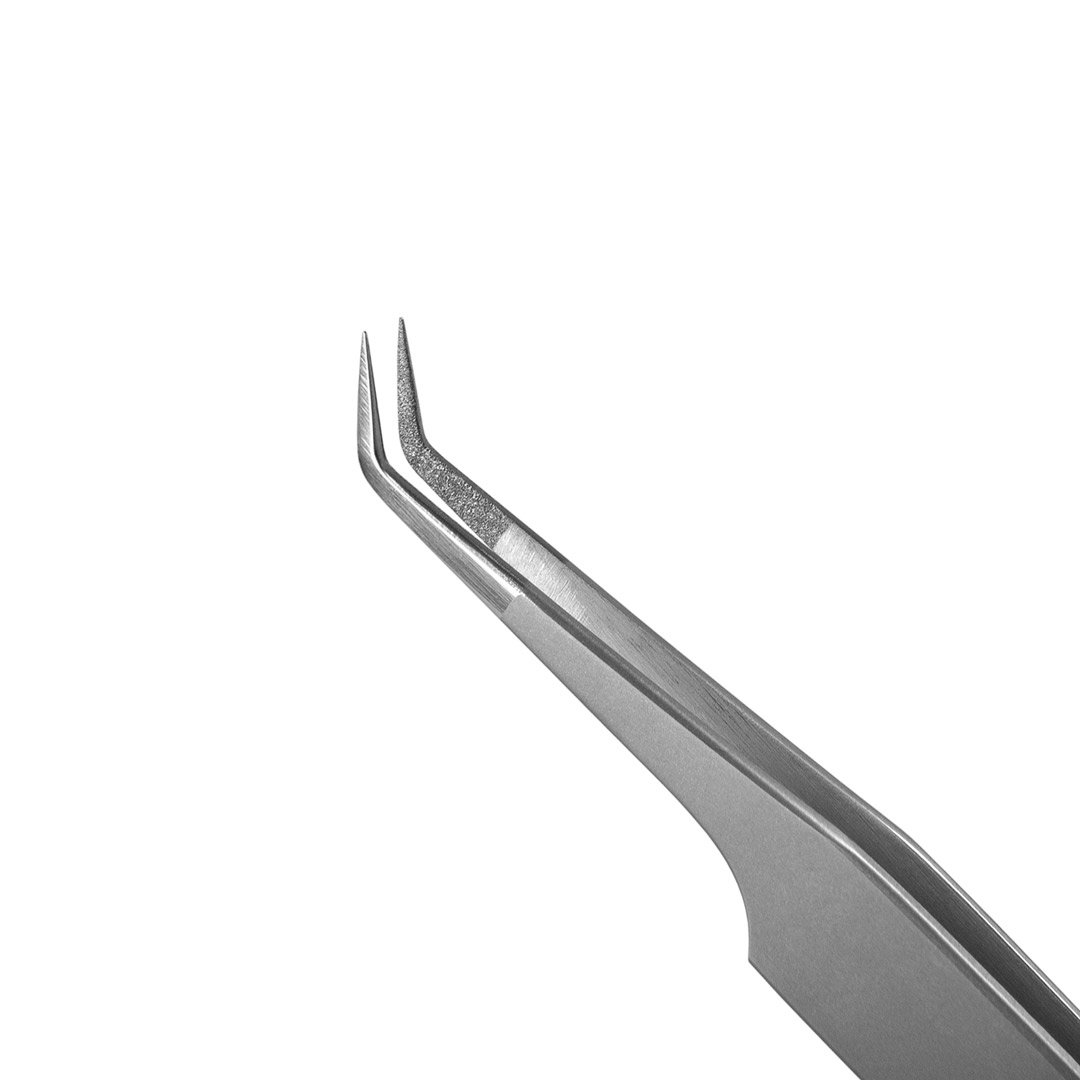 Pincetas sidabrinis 45° 7 mm (Diamond)